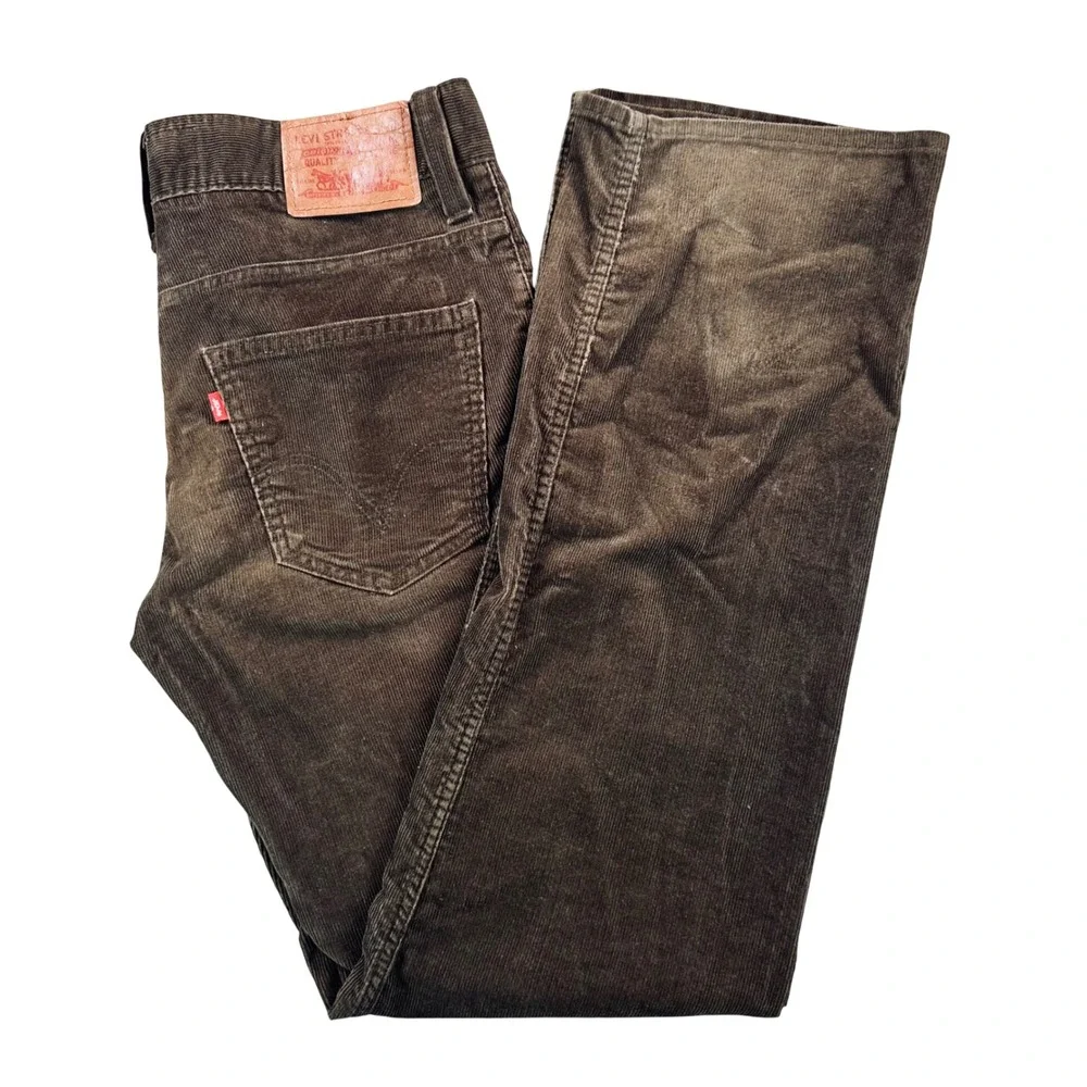 Levis 549 Low Loose Corduroy Pants Mens 32x34 Brown Straight Baggy VTG Y2K Retro